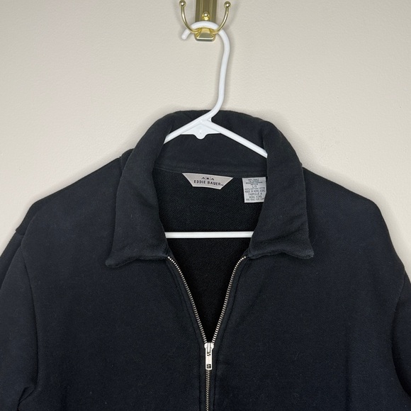 Eddie Bauer 100% Cotton Black Cropped Jacket - Picture 2 of 5